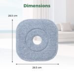 6 dalių mikropluošto šluosčių nuimamų ir plaunamų antgalių rinkinys (Pilka)