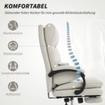 Biuro kėdė iš dirbtinės odos su atlenkiamu atlošu ir kojų atrama – Paveikslėlis 4