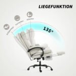 Biuro kėdė iš dirbtinės odos su atlenkiamu atlošu ir kojų atrama – Paveikslėlis 6