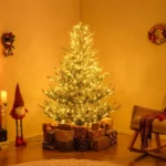 Dirbtinis apsnigtas Kalėdinis medis su LED apšvietimu 180 cm (Žalia)