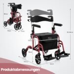 Vaikštynė ir transportavimo kėdė su dvigubais stabdžiais – Paveikslėlis 2