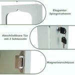 Daugiafunkcinė papuošalų spintelė su veidrodžiu ir LED apšvietimu (Žalia)