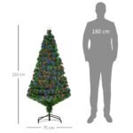 Dirbtinė kalėdinė eglutė 150 cm su šviesolaidžio apšvietimu, 180 šakelių – Paveikslėlis 3