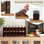 Dviejų aukštų bambuko vyno stovas 12 butelių (Ruda)