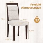 Dviejų paminkštintų valgomojo kėdžių rinkinys su ergonomišku atlošu – Paveikslėlis 2