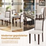 Dviejų paminkštintų valgomojo kėdžių rinkinys su ergonomišku atlošu – Paveikslėlis 4