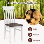 Dviejų valgomojo kėdžių komplektas su ergonominiu atlošu ir profiliuota sėdyne (Ruda) – Paveikslėlis 3