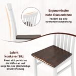 Dviejų valgomojo kėdžių komplektas su ergonominiu atlošu ir profiliuota sėdyne (Ruda) – Paveikslėlis 5