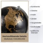Edukacinis geografinis gaublys su metaliniu stovu – Paveikslėlis 4