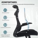 Ergonominė biuro kėdė su S formos atlošu ir 3D reguliuojamais porankiais – Paveikslėlis 4