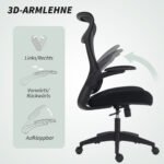 Ergonominė biuro kėdė su S formos atlošu ir 3D reguliuojamais porankiais – Paveikslėlis 6