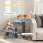 Kačių laiptai-draskyklė su guoliu ir plačiu pagrindu