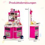 Kampinė virtuvėlė vaikams su šviesos ir garso efektais (Rožinė) – Paveikslėlis 2