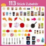 Kampinė virtuvėlė vaikams su šviesos ir garso efektais (Rožinė) – Paveikslėlis 3