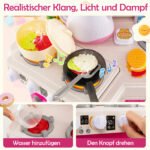 Kampinė virtuvėlė vaikams su šviesos ir garso efektais (Rožinė) – Paveikslėlis 4