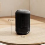 Kompaktiškas ventiliatorinis šildytuvas su 24 valandų laikmačiu ir dviguba apsauga