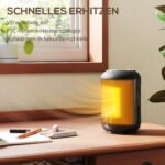 Kompaktiškas ventiliatorinis šildytuvas su 24 valandų laikmačiu ir dviguba apsauga