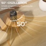 Kompaktiškas ventiliatorinis šildytuvas su 24 valandų laikmačiu ir dviguba apsauga