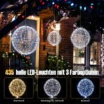 LED dekoratyvinių burbulų rinkinys skirtas pakabinti ir pastatyti (Balta)