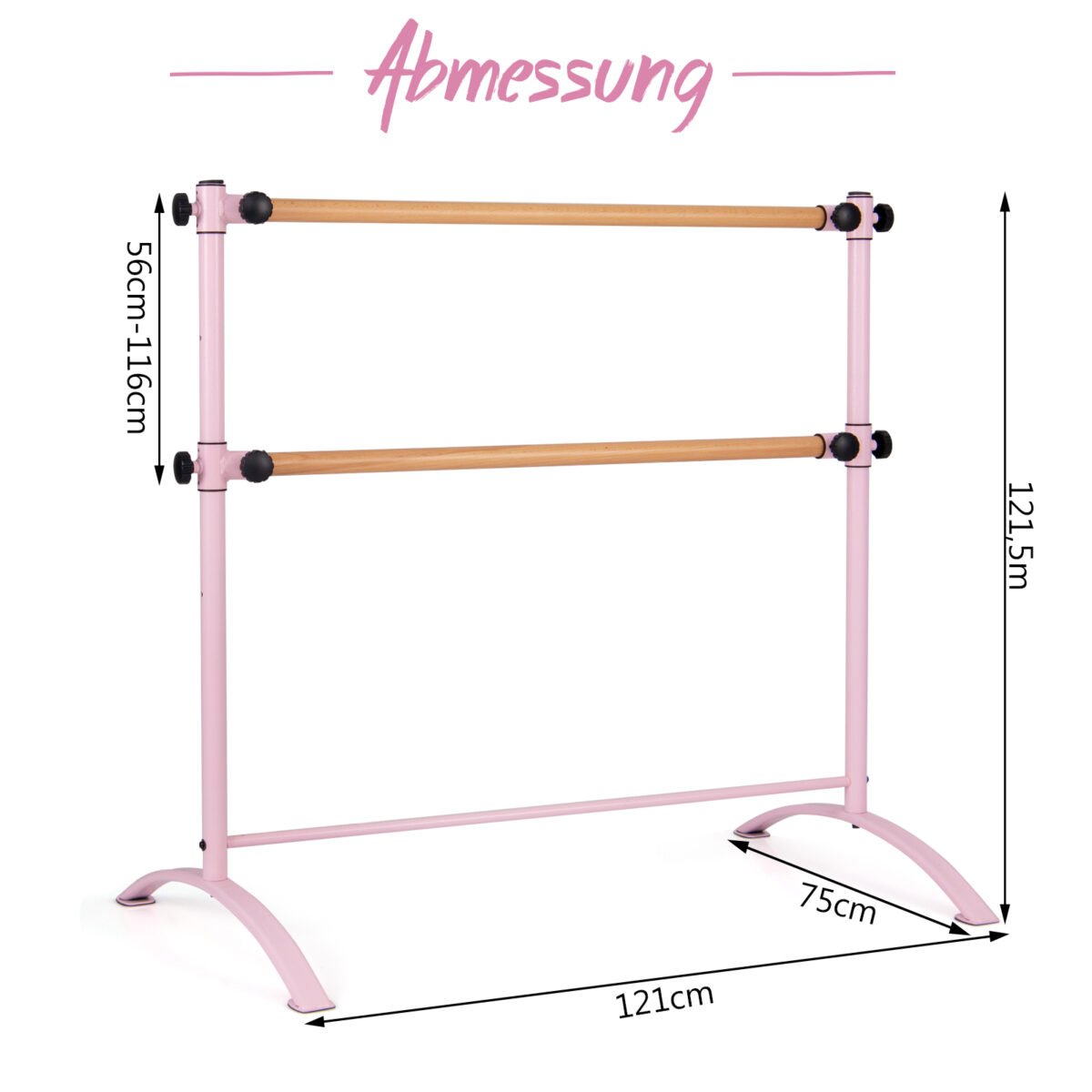 Baleto lazda su dvigubomis medinėmis reguliuojamo aukščio juostomis – Paveikslėlis 2