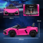 Lamborghini Revuelto elektromobilis vaikams su nuotoliniu valdymu ir keturiu ratu pakaba 3