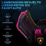 Lamborghini Revuelto elektromobilis vaikams su nuotoliniu valdymu ir keturiu ratu pakaba 4