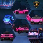 Lamborghini Revuelto elektromobilis vaikams su nuotoliniu valdymu ir keturiu ratu pakaba 9