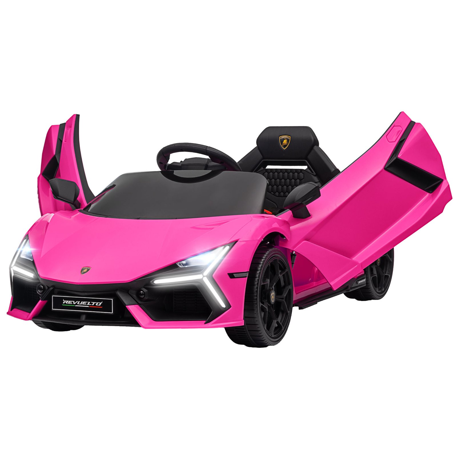 Lamborghini Revuelto elektromobilis vaikams su nuotoliniu valdymu ir keturių ratų pakaba Lamborghini Revuelto elektromobilis vaikams su nuotoliniu valdymu ir keturių ratų pakaba