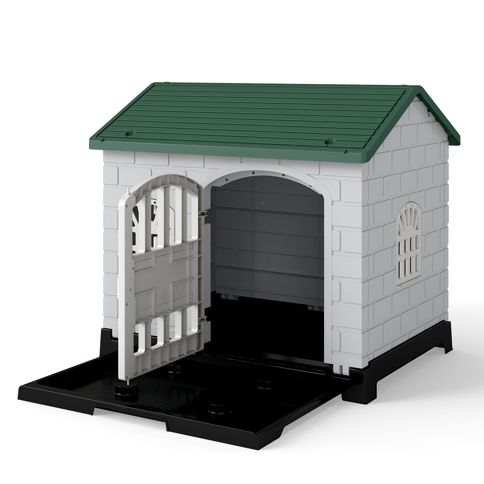 Lauko gyvūnų namelis su išimamu dugnu ir ventiliacija (Žalia)