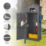 Lauko įrankių spinta su rakinamomis durimis ir atlenkiamu staliuku – Paveikslėlis 4