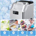 Ledo kubelių gaminimo aparatas, gaminantis iki 20 kg per parą, su savaiminio valymo funkcija