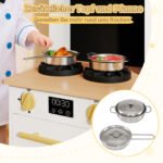 Medinė žaidimų virtuvėlė su garso ir šviesos efektais (Natūrali)