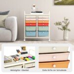 Mobilus 12 stalčių vežimėlis su metaliniu rėmu (Įvairiaspalvė)