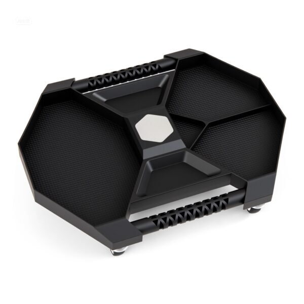 Mobilus įrankių vežimėlis su keturiais pasukamais ratukais (Juoda)