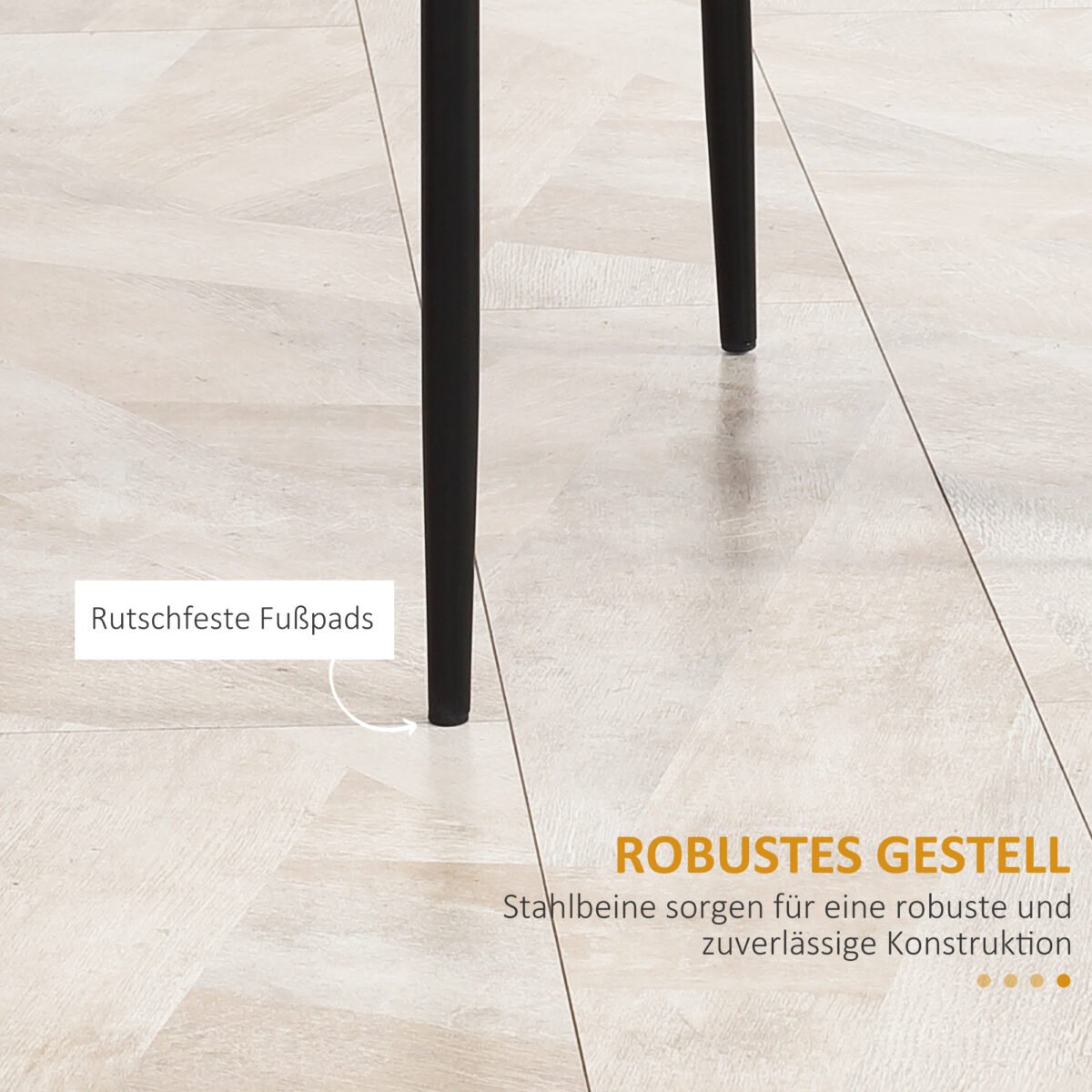 4 valgomojo kėdžių komplektas su rombiniu dygsniavimu ir dirbtinės odos apmušalais – Paveikslėlis 7