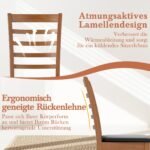 Modernus valgomojo kėdžių komplektas su minkštomis sėdynėmis ir kaučiukmedžio kojomis – Paveikslėlis 4