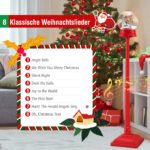 Muzikinis Kalėdų sniego burbulas-gatvės žibintas su apžvalgos ratu (Raudona)