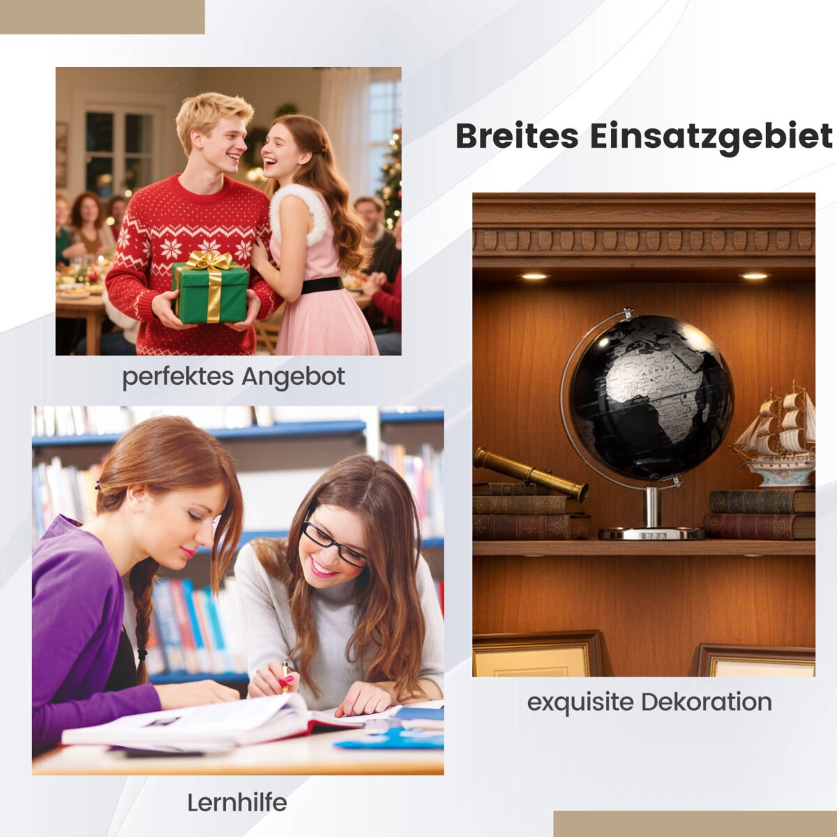 Gaublys su metaliniu stovu – mokomasis ir dekoratyvinis – Paveikslėlis 3