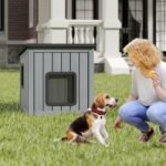 Oro sąlygoms atsparus plastikinis gyvūnų namelis su 2 PVC durelėmi – Paveikslėlis 3