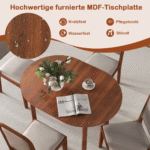 Ovalus medinis valgomojo stalas 2-4 asmenims (Riešuto)