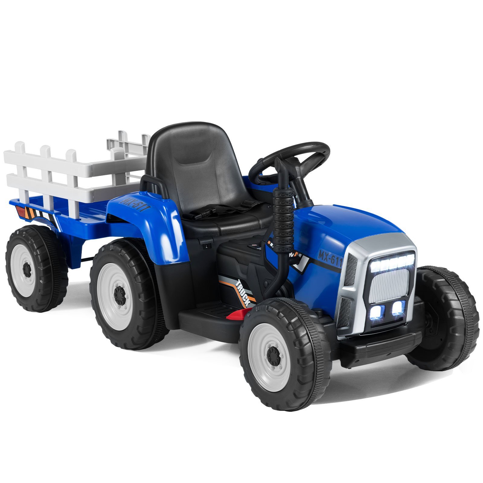 Traktorius vaikams su priekaba ir nuotolinio valdymo pultu