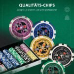 Pokerio rinkinys lagamine su 500 zetonu ir stalo kilimeliu iki 10 zaideju 5