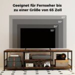 Pramoninio stiliaus TV spintelė televizoriams iki 65 colių (Kaimiška ruda)