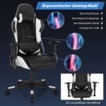 Žaidimų kėdė su reguliuojamu atlošu ir ergonominėmis atramomis – Paveikslėlis 4