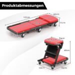 Profesionalus 2in1 Konvertuojamas Montavimo Vežimėlis-kėdė (Raudona)