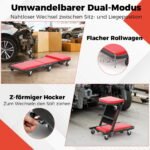 Profesionalus 2in1 Konvertuojamas Montavimo Vežimėlis-kėdė (Raudona)