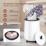 Profesionalus elektrinis 23 l talpos rankšluosčių šildytuvas su reguliuojama temperatūra (Juoda)