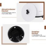 Profesionalus elektrinis 23 l talpos rankšluosčių šildytuvas su reguliuojama temperatūra (Juoda)