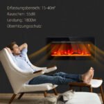 Elektrinis židinys įmontuojamas, nuotoliniu valdymu, liepsnos imitacija, 1800W – Paveikslėlis 5