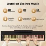 Skaitmeninis pianinas su 88 klavišais svertine plaktukine klaviatūra ir baldiniu stovu